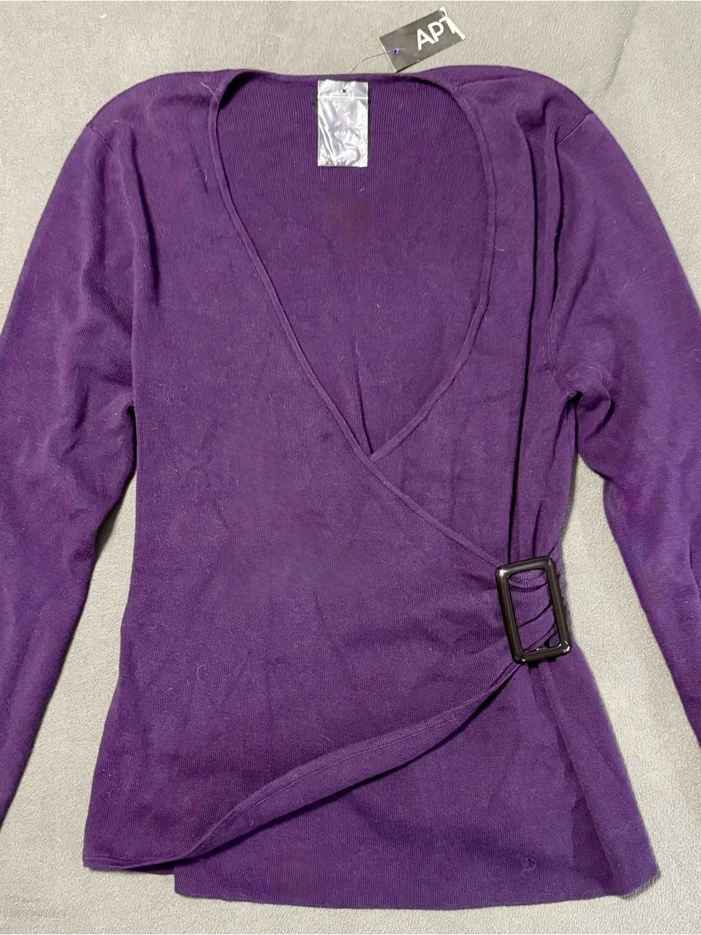 Apt. 9 Purple Wrap-Style Women's Sweater